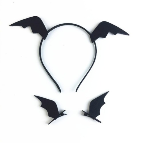Bat Wings Headband and Hair Clips