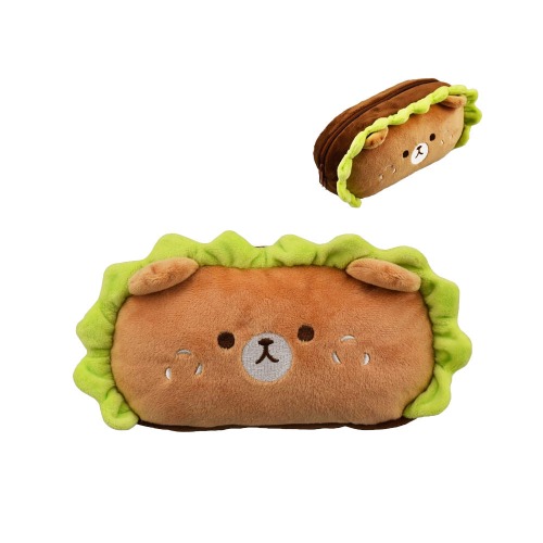 Adorable  Burger Plush Stationery - Brown / To be customized