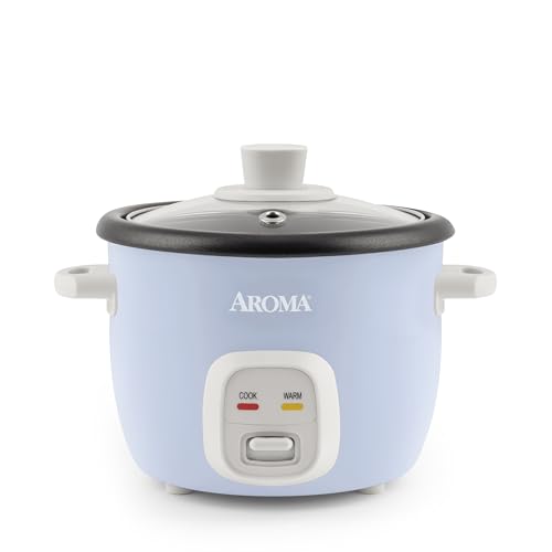 Aroma Housewares 4-Cups (Cooked) / 1Qt. Rice & Grain Cooker (ARC-302NGBL), Blue - Blue