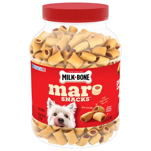 Milk-Bone MaroSnacks Dog Treats with Real Bone Marrow and Calcium - All Size Dogs Beef 40 Ounce (Pack of 1)