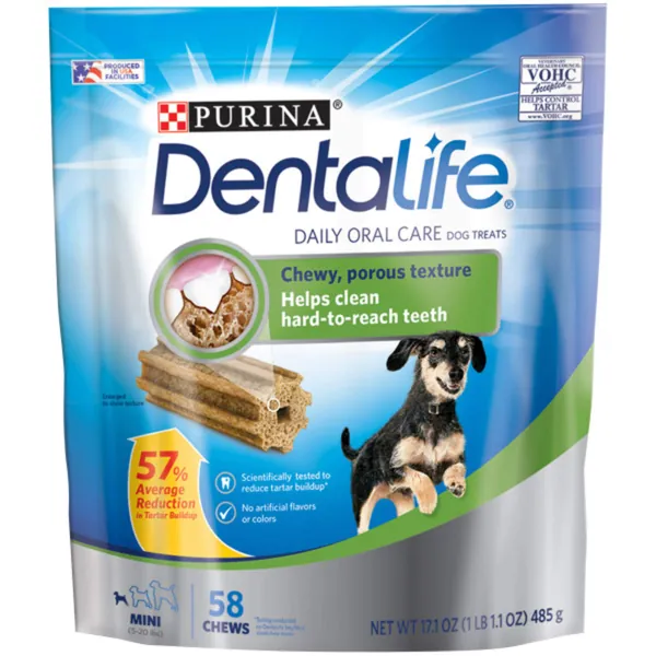 Purina DentaLife Oral Care Small and Toy Breed Mini Adult Dog Chew Treats - 58 Count (Pack of 1) Regular Care