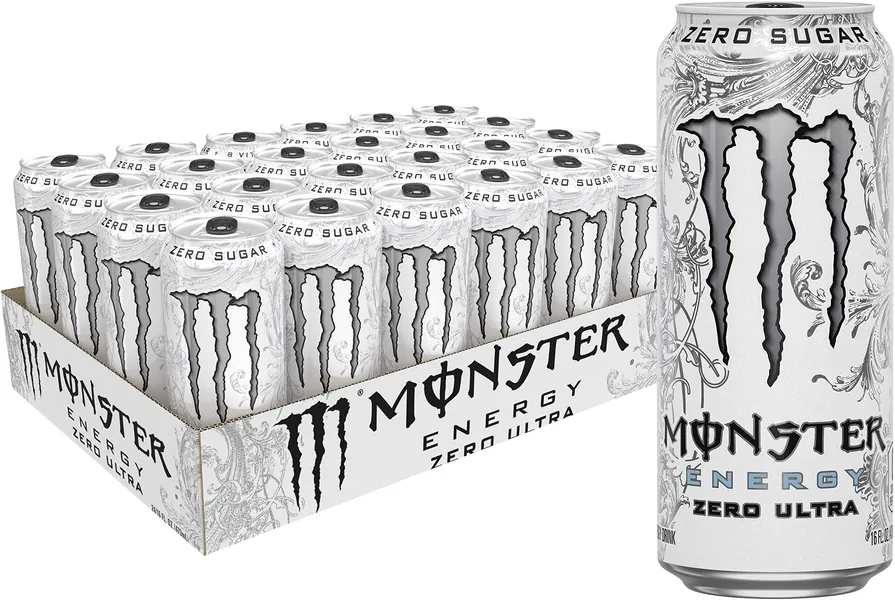 Monster Energy Zero Ultra, Sugar Free Energy Drink, 16 Ounce (Pack of 24) - Zero Ultra 16 Ounce (Pack of 24)