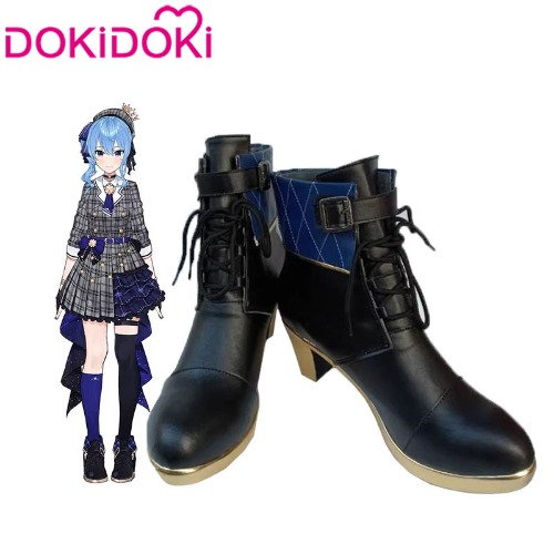 【In Stock】DokiDoki Hololive Vtuber Cosplay Hoshimachi Suisei Shoes | EU41