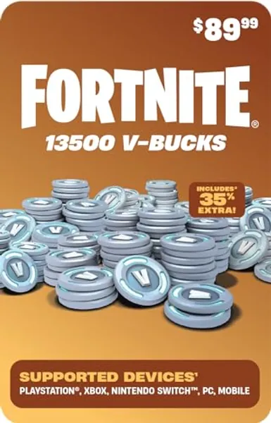 FORTNITE Digital V-Bucks 13500 - PlayStation/Xbox/Nintendo Switch/PC/Mobile [Digital Code] - Digital Code - 13500