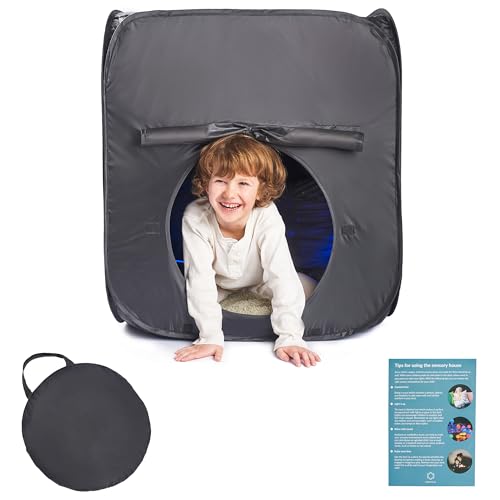 Sensory Tent | Pop-up Mini Sensory Tent For Kids With Autism| Black Out Tent With Calming Effect| Helps With Autism, SPD, Anxiety & Improve Focus | Sensory Tent Calm Corner