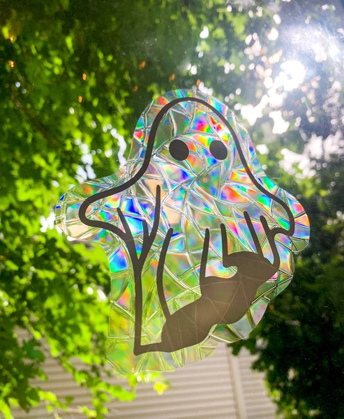Ghost Suncatcher Window Cling