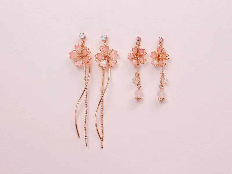 Sakura Flower Dangle Earrings