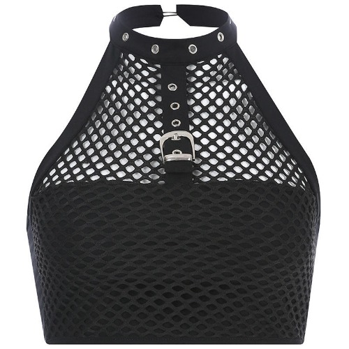 Seductive Gothic Crop Top - L / black