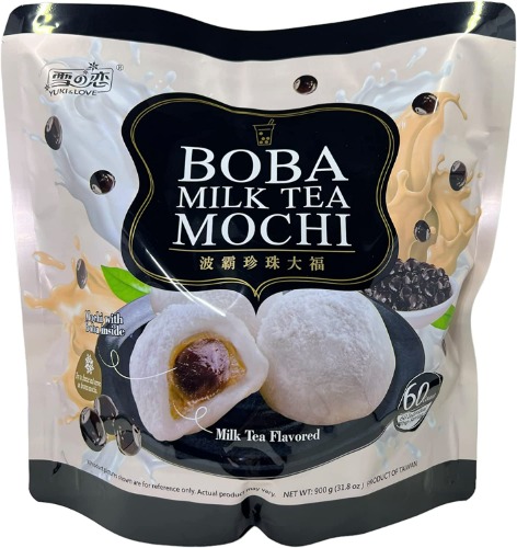 Yuki and Love Boba Milk Tea Mochi, 60 Count, 60 Oz - 60 Count (Pack of 1)