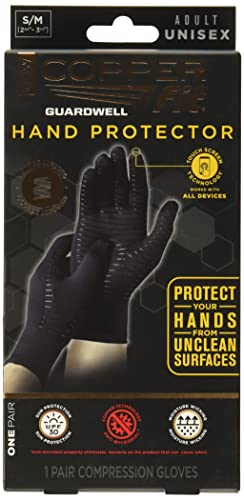 Copper Fit Guardwell Gloves Full Finger Hand Protection - Large/X-Large