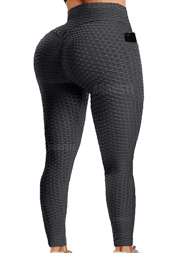 A AGROSTE Women's High Waist Yoga Pants Tummy Control Workout Ruched Butt Lifting Stretchy Leggings Textured Booty Tights - Pants 3X-Large A-black