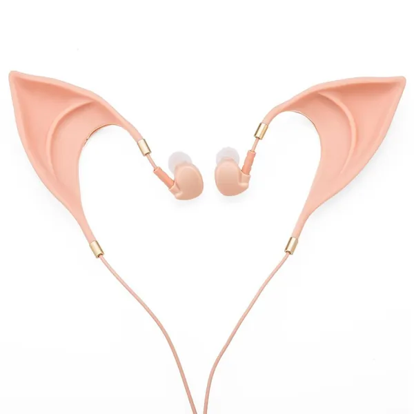 Elf Earbuds Headphones in-Ear Headphones Hands-Free Headset with Mic for iPhone/iPad Android/Computer Cosplay Headset