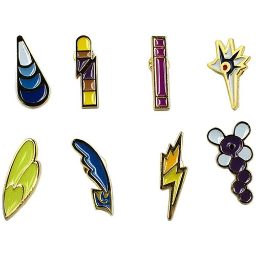 vivianan Pocket Monster Generation 1-6 Gym Badge Collection Box Game Collection Badges Set of 8PCS Gift for Boy and Girls (D)