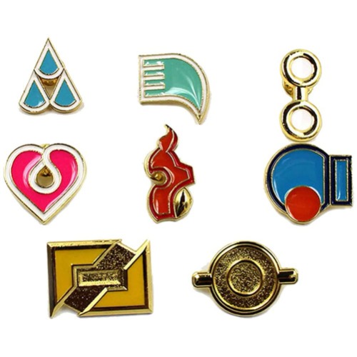 vivianan Pocket Monster Generation 1-6 Gym Badge Collection Box Game Collection Badges Set of 8PCS Gift for Boy and Girls (C)