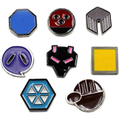 vivianan Pocket Monster Generation 1-6 Gym Badge Collection Box Game Collection Badges Set of 8PCS Gift for Boy and Girls (B)