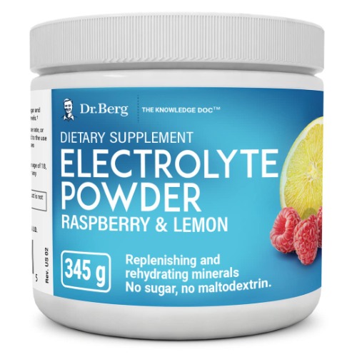 Dr. Berg's Original Keto Electrolytes Powder - Sugar Free Electrolyte Powder - No Maltodextrin - Hydration Powder - Raspberry Lemon 50 Servings - Raspberry Lemon - 50 Servings