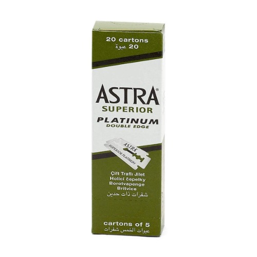Astra Platinum Double Edge Safety Razor Blades ,100 Count (Pack of 1) - 100 Count (Pack of 1)