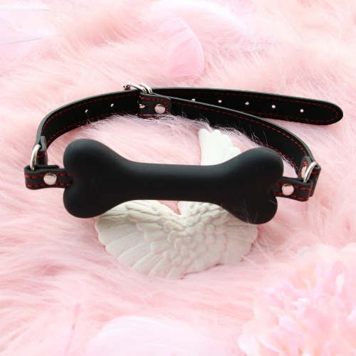 Dog Bone Gag - Black
