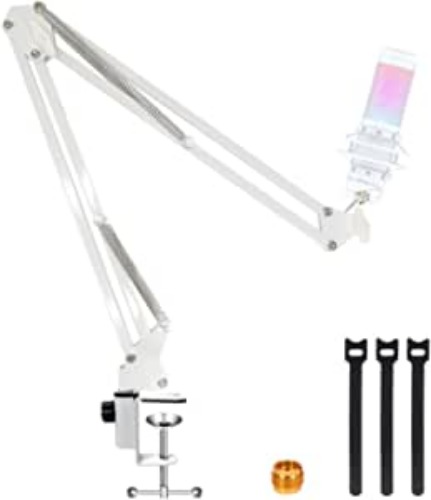 White Boom Arm for Hyperx Quadcast S, Professional Adjustable Hyperx Quadcast White Mic Boom Arm, White Stand Compatible With Hyperx Quadcast White Microphone By YUZUHOME - white Boom Arm