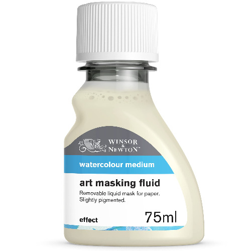 Winsor & Newton Watercolor Medium, Art Masking Fluid, 75ml (2.5oz) bottle - 2.5-oz Bottle Art Masking Fluid Gum Arabic