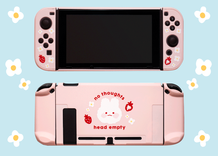 Dumb Baby Soft Matte Case for Regular Switch | Light Pink (Strawberry Bunny)