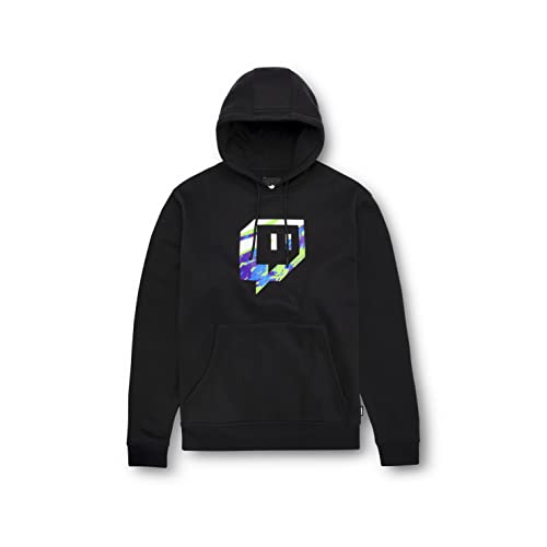 Twitch Fleece Hoodie Sweatshirt - Small - Black Glitch