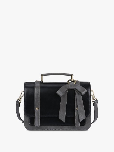 Summer Garden Romance- Bow Small Briefcase | Black