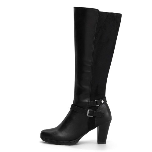 mysoft Women's Knee High Boots Chunky Heel Boots with Zipper