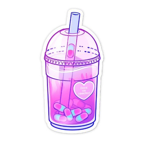 Pill Boba Vinyl Sticker