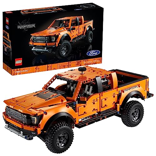 LEGO 42126 Technic Ford F-150 Raptor Pickup Truck Advanced Set for Adults, Collectible Car Model Building Kit with Authentic Details, Gift Idea for Men, Women, Him or Her, 18 year + - Single - Standard packaging