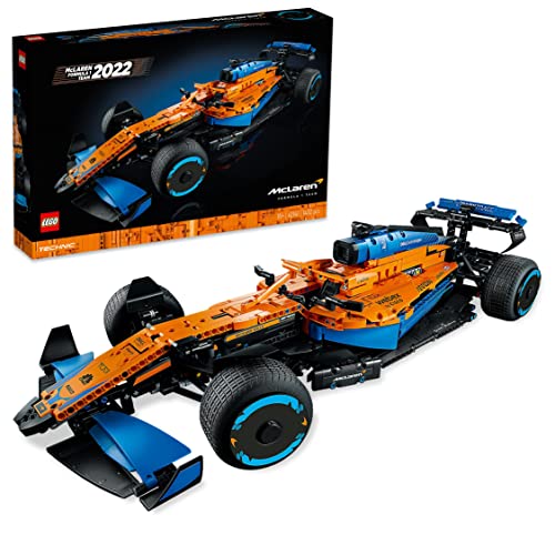LEGO 42141 Technic McLaren Formula 1 2022 Replica Race Car Model Building Kit, F1 Motor Sport Set Gift Idea for Adults, Men, Women, Him, Her, Husband, Collectible Home Decor - Standard packaging