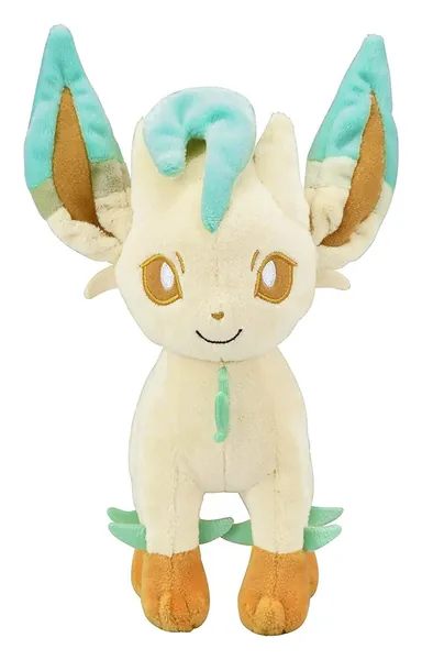 LYFHL Leafeon Plush Leafeon Stuffed Animal Soft Eevee Evolution Plush Figure Toy 20cm Pillow for Boy Girl Birthday (Color : Leafeon)