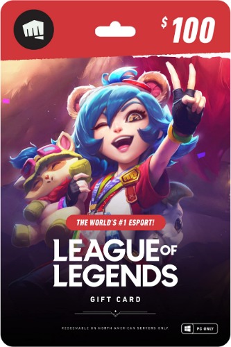 League of Legends $100 Gift Card - NA Server Only [Online Game Code] - 100