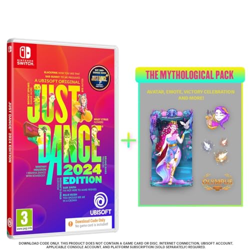 Just Dance 2024 Edition Nintendo Switch & Mythology Pack - Amazon Exclusive Bundle | Code in Box & Ubisoft Connect Code - Switch - Exclusive bundle
