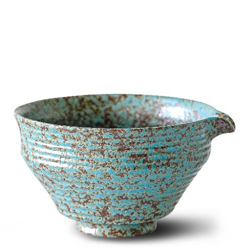 Blue Matcha Bowl with Spout by Aprika Life - Bowl / Bowls
