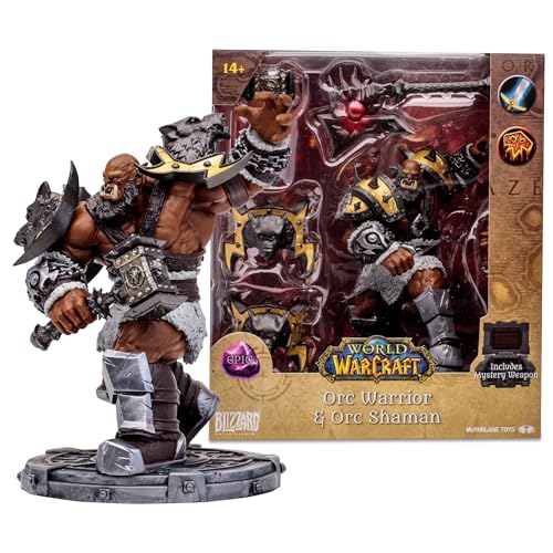 McFarlane Toys World of Warcraft 6 Inches - Orc: Shaman/Warrior Action Figure - Incredibly Detailed 1:12 Scale Figure Based on the Global Phenomenon - Orc: Shaman/Warrior (Epic)