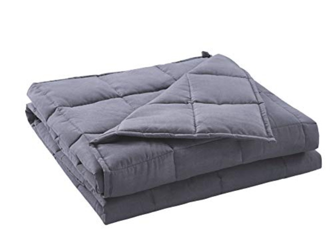 Home Beyond & HB design - Weighted Blanket (Grey, 15lbs, 60 x 80 Inch - Fits Queen Size Bed) – Ultra Soft Brushed Microfiber 120GSM with Premium Glass Beads Heavy Blankets – Gift for Adults Women Men - 60"x80" - 15 lbs - Grey