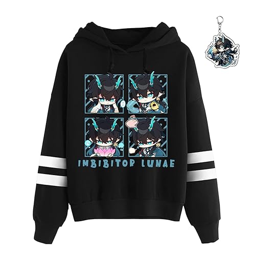 Honkai Star Rail Hoodie Sweater Men Women Unisex Sweatshirt Kafka Jingliu Blade, Free Keychain - Imbibitor Lunae - 4X-Large