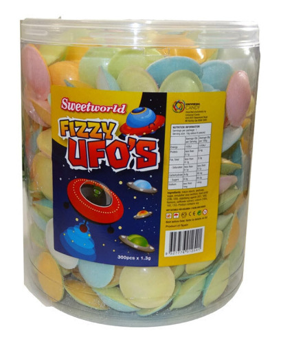 Sweetworld UFOs Fizzy Saucers 1.3 kg (Pack of 300)