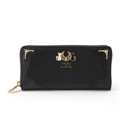 Sailor Moon 20th Anniversary Faux Leather Luna Bag Purse Wallet, Black, One Size - Black