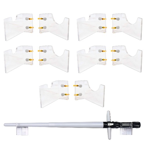 YYST Horizontallly Display Wall Mount Holder Rack Stand for Light Saber -Hardware Included -5/PK