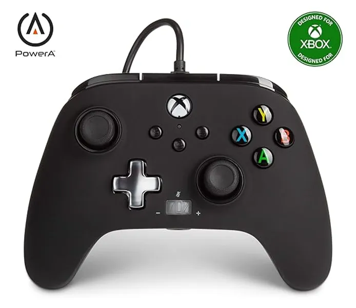 PowerA Enhanced Wired Controller for Xbox Series X|S - Black, Officially Licensed for Xbox - Black