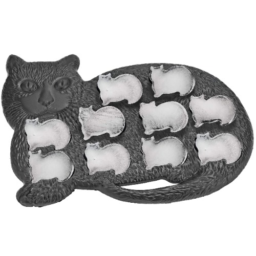 Cat Shaped Ice Cube Tray - Fairly Odd Novelties - Fun & Cute Animal Replica Mold - 