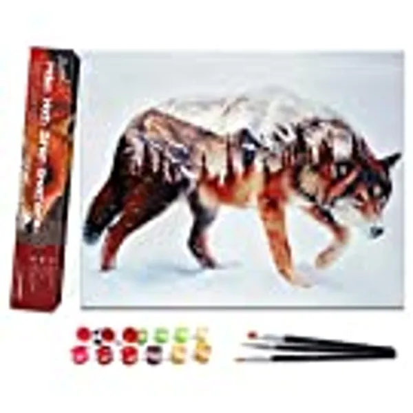 Bougimal Peinture par Numéro Adulte avec Pinceaux et Acryliques Bricolage Peintures Kits pour Adultes Enfants Seniors Débutant, pour la Décoration Intérieure Maison - 40x50cm (sans Cadre)