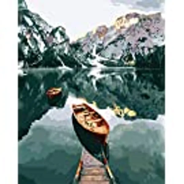 Peinture par numéros pour Adultes, kit de Peinture à l'huile sur Toile par numéro, pour Enfants ou débutants, avec pinceaux, Peinture Acrylique pigmentée, Peinture à Dessin 40 x 50 cm sans Cadre