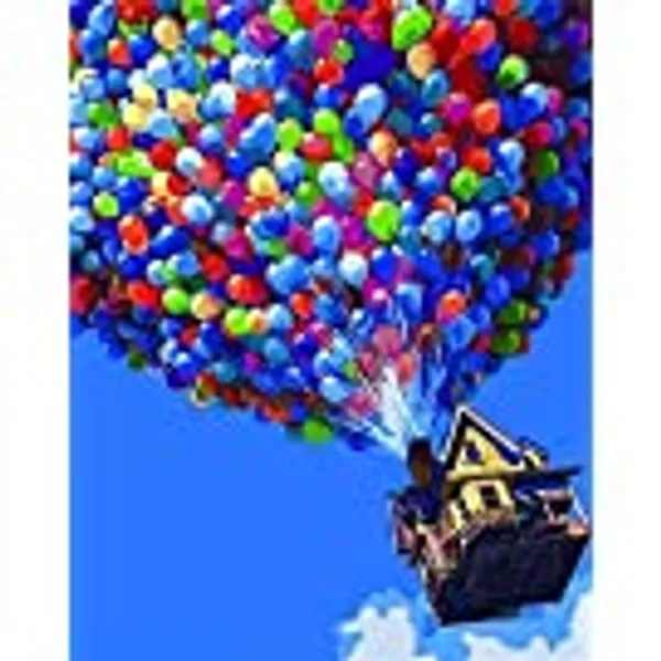 Peinture par Numéros pour Adulte, Kit de Peinture à l'huile sur Toile Bricolage pour Enfant avec pinceaux Peinture de Dessin de Pigment Acrylique 16x20 Pouces (Ballon)