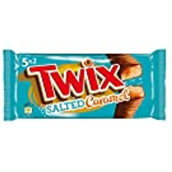 TWIX - Barres chocolat au lait, caramel beurre salé et biscuits - 5 sachets de 46g - 230g