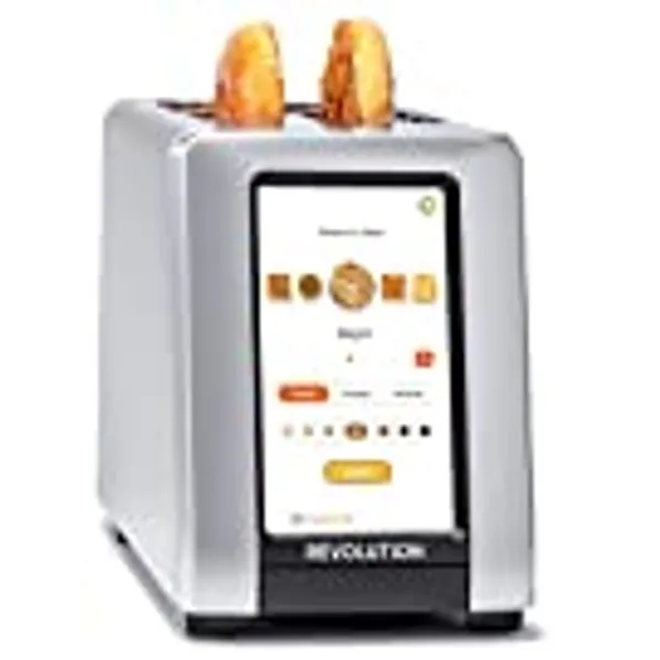Revolution R270 Touchscreen Toaster with Patented InstaGLO® Technology – Brushed Platinum, 16 Bread Modes, Panini Mode, Gluten Free Modes