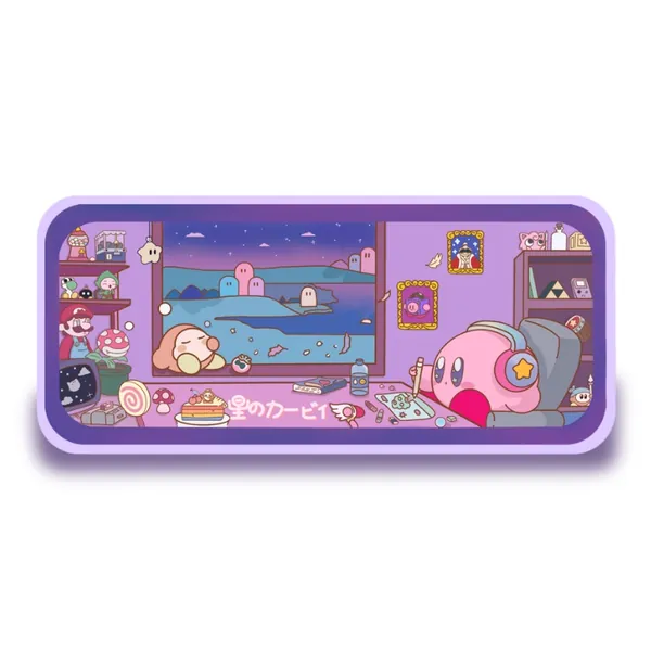 Large Kirby Mouse Pad Kirby Gaming Mouse Mat Keyboard Mat Kirby Desk Accessories - Purple