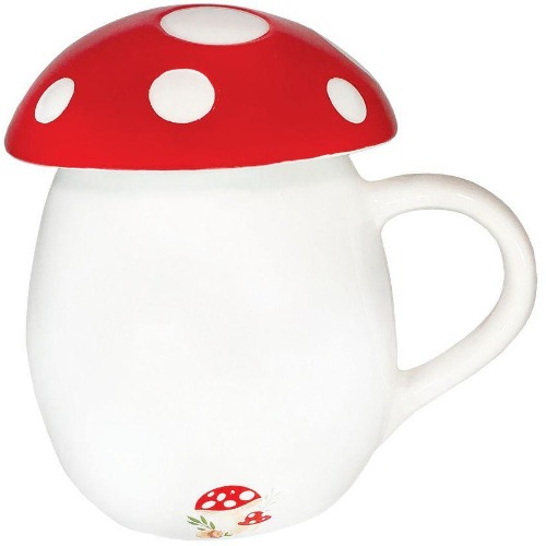 Mushroom 12oz Mug with Lid